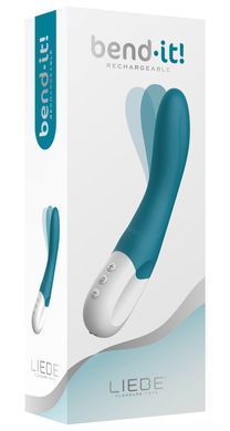Вібратор точки G Liebe Bend It Rechargeable Ocean Blue, 10 режимів, дуже потужний, гнучкий стовбур SX1597 фото Купити Вібратор точки G Liebe Bend It Rechargeable Ocean Blue, 10 режимів, дуже потужний, гнучкий стовбур  Liebe (Іспанія) 3 510 грн