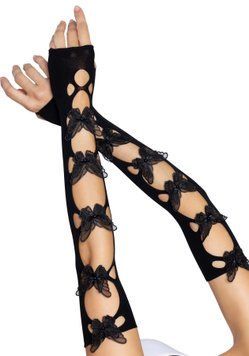 Мітенки Leg Avenue Butterfly applique arm warmers Black, метелики SO8575 фото Купити Мітенки Leg Avenue Butterfly applique arm warmers Black, метелики  Leg Avenue (США) 969 грн