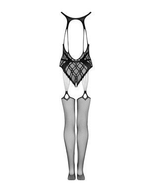 Бодистокинг Obsessive Bodystocking G324 S/M/L black, силуэтный рисунок SO7245 фото Купить   Obsessive (Польща) 1 108 грн
