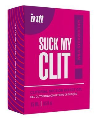 Смоктайзер для клітора Intt Suck My Clit Wild Strawberry (15 мл), полуниця, гель з ефектом посмоктування Intt  &mdash; фото
