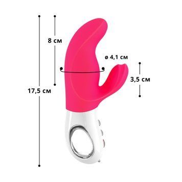 Вібратор-кролик Fun Factory MISS BI pink/white, 2 незалежні мотори, діаметр 4,2 см SX0944 фото Купити Вібратор-кролик Fun Factory MISS BI pink/white, 2 незалежні мотори, діаметр 4,2 см  Fun Factory (Німеччина) 3 372 грн
