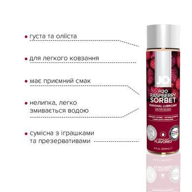 Смазка на водной основе JO H2O &mdash; Raspberry Sorbet (120 мл) без сахара, растительный глицерин SO1671 фото Купить   JO (США) 794 грн