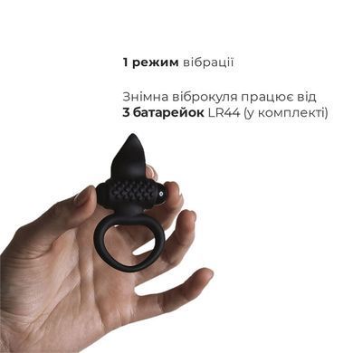 Ерекційне віброкільце Adrien Lastic Lingus Black з язичком і щіточкою для стимуляції клітора AD30649 фото Купити Ерекційне віброкільце Adrien Lastic Lingus Black з язичком і щіточкою для стимуляції клітора  Adrien Lastic 359 грн