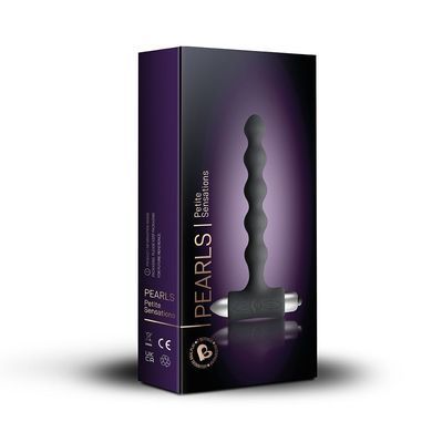 Анальный вибратор Rocks Off Petite Sensations - Pearls Black SO1340 фото Купить   Rocks Off (Великобританія) 988 грн
