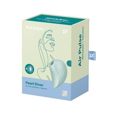 Вакуумний кліторальний стимулятор із вібрацією Satisfyer Pearl Diver Mint SO6077 фото Купити Вакуумний кліторальний стимулятор із вібрацією Satisfyer Pearl Diver Mint  Satisfyer  1 470 грн