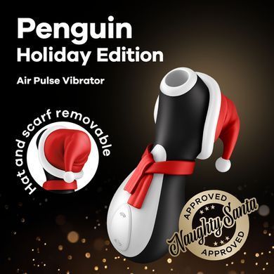 Вакуумний кліторальний стимулятор Satisfyer Penguin Holiday Edition, у шапочці та шарфі SO8777 фото Купити Вакуумний кліторальний стимулятор Satisfyer Penguin Holiday Edition, у шапочці та шарфі  Satisfyer  1 805 грн