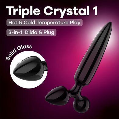 Тристоронній скляний дилдо Satisfyer Triple Crystal 1 Transparent SX3553 фото Купити Тристоронній скляний дилдо Satisfyer Triple Crystal 1 Transparent  Satisfyer (Німеччина) 1 519 грн