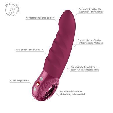 Пульсатор Fun Factory Stronic Deep, Wine Red, 8 режимов работы, перезаряжаемый Fun Factory  &mdash; фото