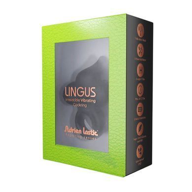 Ерекційне віброкільце Adrien Lastic Lingus Black з язичком і щіточкою для стимуляції клітора AD30649 фото Купити Ерекційне віброкільце Adrien Lastic Lingus Black з язичком і щіточкою для стимуляції клітора  Adrien Lastic 359 грн