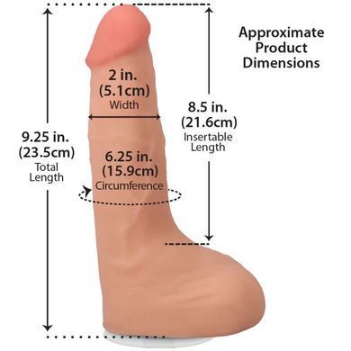Фалоімітатор, що кінчає Doc Johnson The Realistic Cock ULTRASKYN - Squirting 9,5 Inch Vanilla Doc Johnson  &mdash; фото