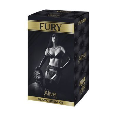 Набор для BDSM Alive FURY Black BDSM Kit, 10 предметов SO6324 фото Купить   Alive  1 607 грн