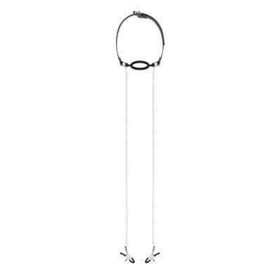 Зажимы с кляпом для сосков Bedroom Fantasies: Nipple Clamps & Silicone Gag Ring SO8819 фото Купить   Bedroom Fantasies  923 грн