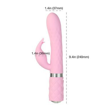 Розкішний кролик з ротацією та вібрацією Pillow Talk Lively Pink, кристал Сваровскі SO6856 фото Купити Розкішний кролик з ротацією та вібрацією Pillow Talk Lively Pink, кристал Сваровскі  Pillow Talk (Канада) 4 240 грн