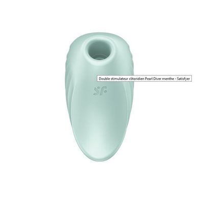 Вакуумний кліторальний стимулятор із вібрацією Satisfyer Pearl Diver Mint SO6077 фото Купити Вакуумний кліторальний стимулятор із вібрацією Satisfyer Pearl Diver Mint  Satisfyer  1 470 грн