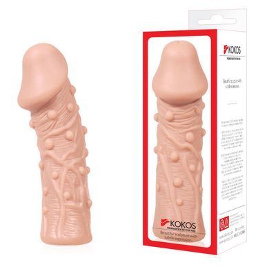Насадка на член Kokos Extreme Sleeve ES.06 размер M, утолщающая, стимулирующий рельеф SO1816 фото Купить   Kokos (Південна Корея) 489 грн