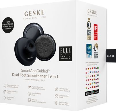 Набір для догляду за стопами з ручкою GESKE Dual Foot Smoothener 9в1 starlight HB0257 фото Купити Набір для догляду за стопами з ручкою GESKE Dual Foot Smoothener 9в1 starlight  GESKE 1 699 грн