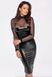 Сукня Noir Handmade F310 Sublime, S, black, міді, мокрий ефект, верх &mdash; сітка, довгий рукав SX0297 фото 1