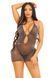 Сукня Leg Avenue Lurex Rhinestone Keyhole Halter Dress One Size Black/Silver &mdash; фото 1