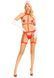 Портупея з чокером і гартери Leg Avenue 2PC Vegan Leather Nurse Harness Teddy and Headband Red S SX1716 фото 6
