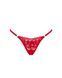 Кружевные стринги Obsessive Lacelove thong XS/S Red, низкая посадка SO8661 фото 3
