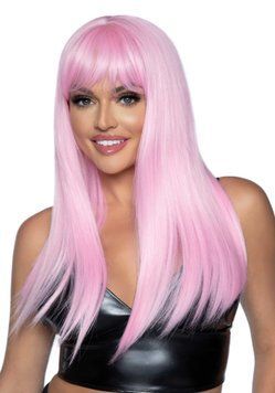 Длинный розовый парик Leg Avenue Long straight bang wig Pink, гладкий, 61 см SO7942 фото Купить   Leg Avenue (США) 1 607 грн