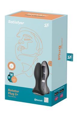 Анальная смарт вибропробка с жемчужным массажем Satisfyer Rotator Plug 2+ Black SO6279 фото Купить   Satisfyer (Німеччина) 2 217 грн