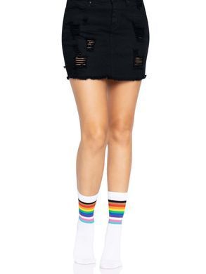 Шкарпетки жіночі в смужку Leg Avenue Pride crew socks Rainbow, 37&ndash;43 розмір SO8584 фото Купити Шкарпетки жіночі в смужку Leg Avenue Pride crew socks Rainbow, 37&ndash;43 розмір  Leg Avenue (США) 359 грн