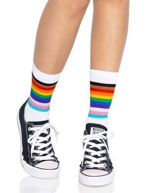 Шкарпетки жіночі в смужку Leg Avenue Pride crew socks Rainbow, 37&ndash;43 розмір SO8584 фото Купити Шкарпетки жіночі в смужку Leg Avenue Pride crew socks Rainbow, 37&ndash;43 розмір  Leg Avenue (США) 359 грн