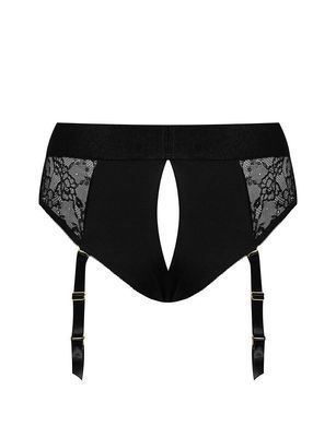Кружевные трусы для страпона с подвязками для чулок Strap-On-Me DIVA HARNESS - S SO5096 фото Купить   Strap-On-Me (Франція) 2 115 грн