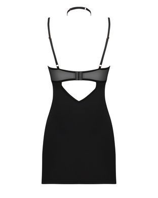 (SALE) Сорочка Obsessive Selinne chemise & thong XS/S Black, стринги, двойные бретели SO8670 фото Купить   Obsessive (Польща) 1 903 грн