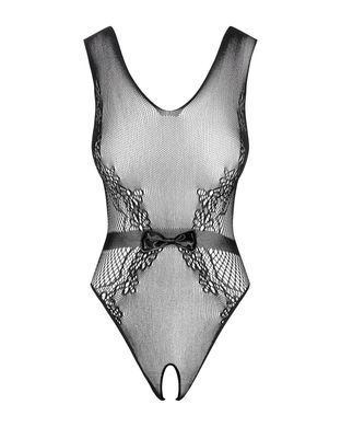 (SALE) Сетчатый бодистокинг с доступом Obsessive B115 teddy S/M/L, черный SO7204 фото Купить   Obsessive (Польща) 1 015 грн