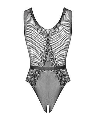 (SALE) Сетчатый бодистокинг с доступом Obsessive B115 teddy S/M/L, черный SO7204 фото Купить   Obsessive (Польща) 1 015 грн