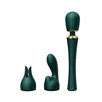Вібромасажер з насадками Zalo &mdash; Kyro Wand Turquoise Green SO6650 фото Купити Вібромасажер з насадками Zalo &mdash; Kyro Wand Turquoise Green  Zalo (США) 4 591 грн