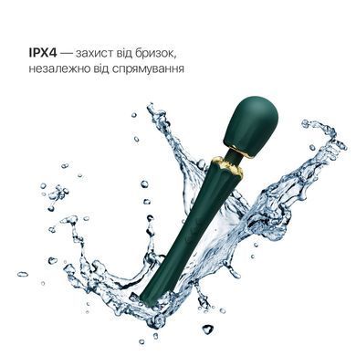 Вибромассажер с насадками Zalo &mdash; Kyro Wand Turquoise Green SO6650 фото Купить   Zalo (США) 4 591 грн
