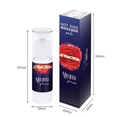 Розпродаж!!! Їстівна масажна олія MAI Attraction Mojito Hot Kiss 50 мл (термін 09.2026) SO6053-R фото Купити Розпродаж!!! Їстівна масажна олія MAI Attraction Mojito Hot Kiss 50 мл (термін 09.2026)   489 грн