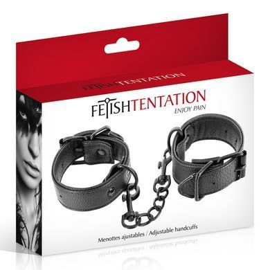 Наручники Fetish Tentation Adjustable Handcuffs, регулируемые, съемная цепочка с карабинами SO7679 фото Купить   Fetish Tentation (Франція) 406 грн