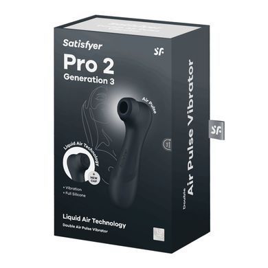 Вакуумний кліторальний стимулятор Satisfyer Pro 2 Generation 3 with Liquid Air Dark Grey SO8402 фото Купити Вакуумний кліторальний стимулятор Satisfyer Pro 2 Generation 3 with Liquid Air Dark Grey  Satisfyer (Німеччина) 2 540 грн