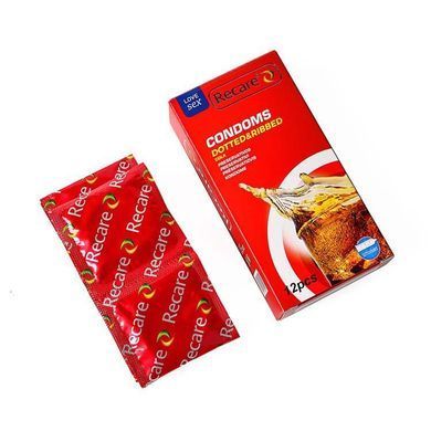 Презервативи Recare Cola Dotted&Ribbed Condoms 12 шт, з пухирцями та ребрами, аромат: Кола SX3324 фото Купити Презервативи Recare Cola Dotted&Ribbed Condoms 12 шт, з пухирцями та ребрами, аромат: Кола  Recare (Китай) 109 грн