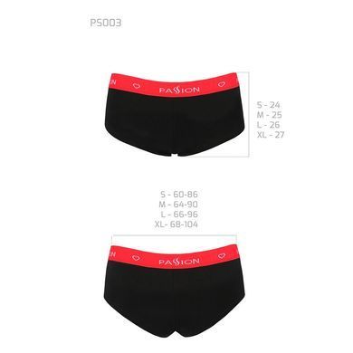 Трусики-шортики Passion PS003 PANTIES M, black SO4208 фото Купить Трусики-шортики Passion PS003 PANTIES L, black  Passion  644 грн
