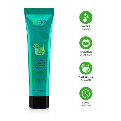Лубрикант на водной основе Orgie Lube Tube Cocktail Caipirinha, 100 мл, вкус цитрусового коктейля SX1513 фото Купить   Orgie (Бразилія-Португалія) 498 грн