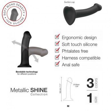 Насадка для страпону Strap-On-Me Mono Density Dildo M Blue, діам. 3,3 см, одношаровий силікон, гнучк SO3569 фото Купити Насадка для страпону Strap-On-Me Mono Density Dildo Rose M, діам. 3,3 см, одношаровий силікон, гнучк  Strap-On-Me (Франція) 2 531 грн