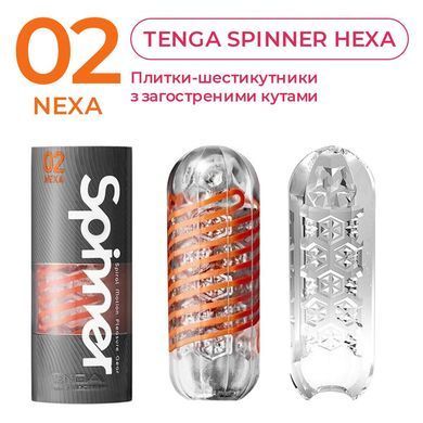 Мастурбатор Tenga Spinner 02 Hexa с упругой стимулирующей спиралью внутри, стандартная спираль SO2747 фото Купить   Tenga (Японія) 1 514 грн