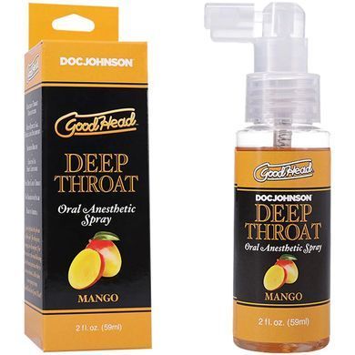 Спрей для мінету Doc Johnson GoodHead DeepThroat Spray - Mango 59 мл для глибокого мінету SX3465 фото Купити Спрей для мінету Doc Johnson GoodHead DeepThroat Spray - Mango 59 мл для глибокого мінету  Doc Johnson (США) 879 грн