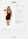 (SALE) Сорочка Obsessive Selinne chemise & thong XS/S Black, стринги, двойные бретели SO8670 фото 5