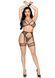 Комплект Leg Avenue Net Bra Top, String & Harness Set One Size Black &mdash; фото 3