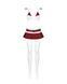 Эротический костюм школьницы с мини-юбкой Obsessive Schooly 5pcs costume S/M, бело-красный &mdash; фото 5