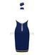 Еротичний костюм стюардеси Obsessive Stewardess uniform XS/S, blue, сукня, пілотка, шарф, манжети SO7729 фото 6