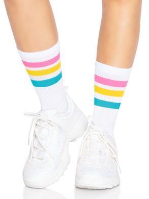 Носки женские в полоску Leg Avenue Pride crew socks Pansexual, 37&ndash;43 размер SO8585 фото Купить   Leg Avenue (США) 359 грн