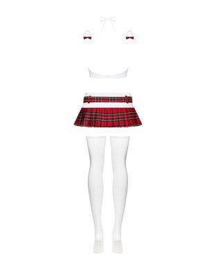 Еротичний костюм школярки з мініспідницею Obsessive Schooly 5pcs costume L/XL, біло-червоний, топ, с SO7305 фото Купити Еротичний костюм школярки з мініспідницею Obsessive Schooly 5pcs costume S/M, біло-червоний  Obsessive (Польща) 2 355 грн
