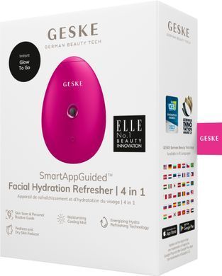 Електронний освіжувач для зволоження обличчя GESKE Facial Hydration Refresher 4в1 magenta HB0164 фото Купити Електронний освіжувач для зволоження обличчя GESKE Facial Hydration Refresher 4в1 magenta  GESKE 1 279 грн